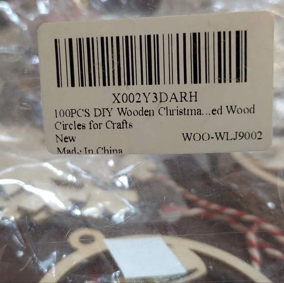 Wooden Christmas Tree Ornaments Set 100 Psc - Picture 10 of 10